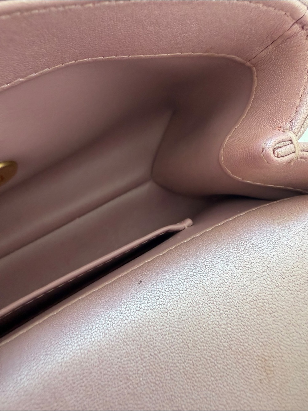 CHANEL Quilted Mini Flap Bag in Dusty Lavender with Gold Hardware - Picture 9 of 15